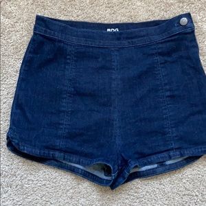 High waisted denim shorts